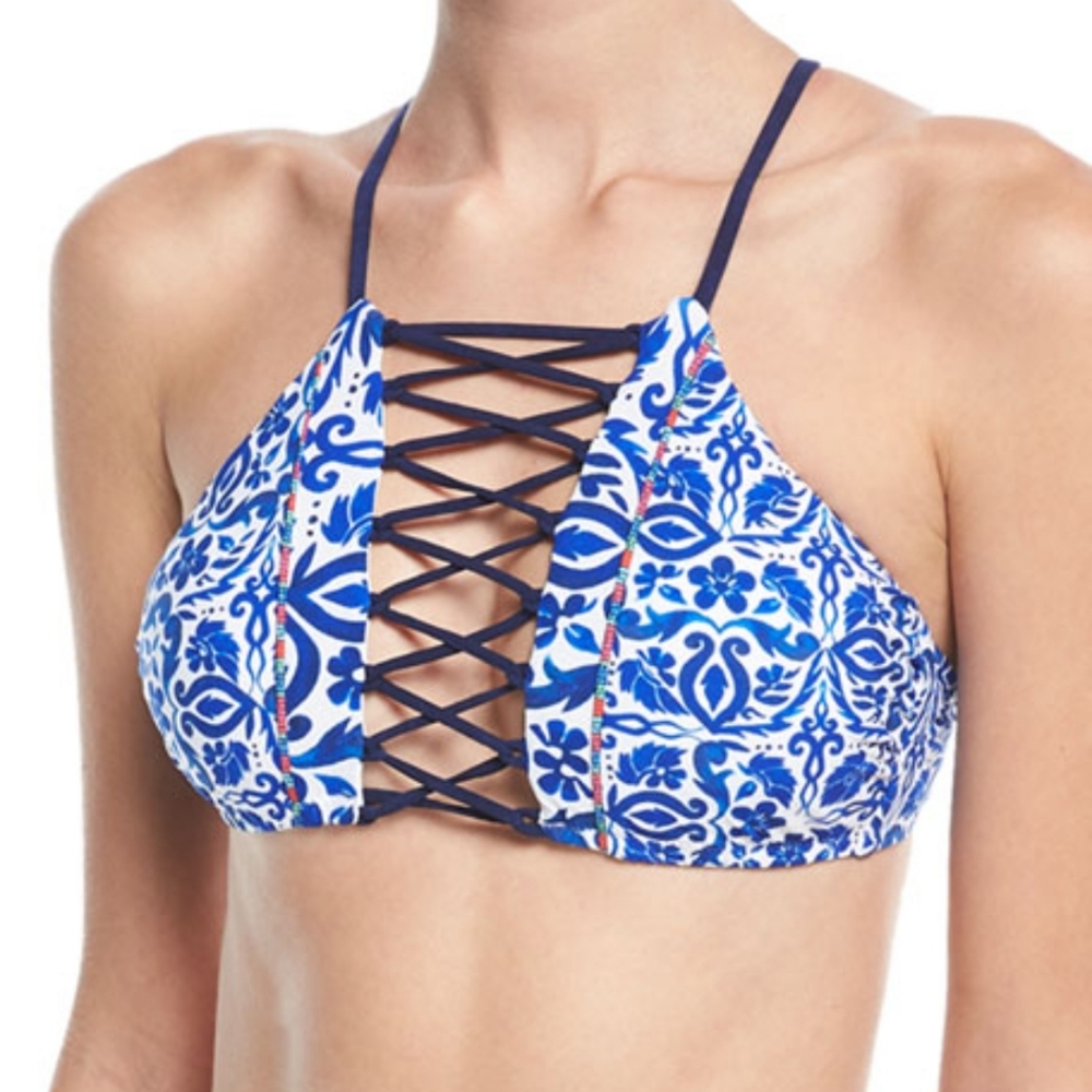 Nanette Lepore stargazer Calaveras lace up top-small